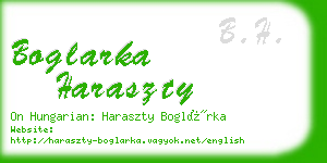 boglarka haraszty business card